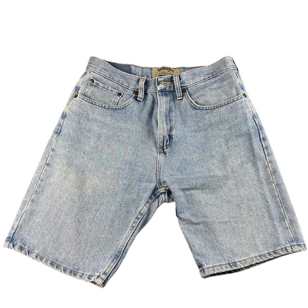 Y2K‎ Wrangler Authentic Relaxed Fit Denim Shorts 30 Blue Light Wash Denim Cotton